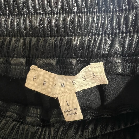 Faux leather joggers. Size L. Bought from These Three boutique. - Picture 4 of 4